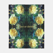 Yellow Rose Flower Pair Abstract gepersonaliseerd Fleece Deken (Voorkant)