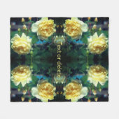 Yellow Rose Flower Pair Abstract gepersonaliseerd Fleece Deken (Voorkant (Horizontaal))