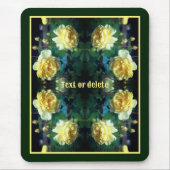 Yellow Rose Flower Pair Abstract gepersonaliseerd Muismat (Voorkant)