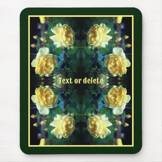 Yellow Rose Flower Pair Abstract gepersonaliseerd Muismat (Voorkant)