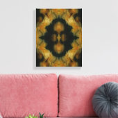 Yellow Rose Flowers Abstracte Natuur Canvas Afdruk (Insitu (Woonkamer))
