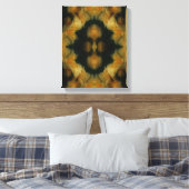Yellow Rose Flowers Abstracte Natuur Canvas Afdruk (Insitu (Slaapkamer))