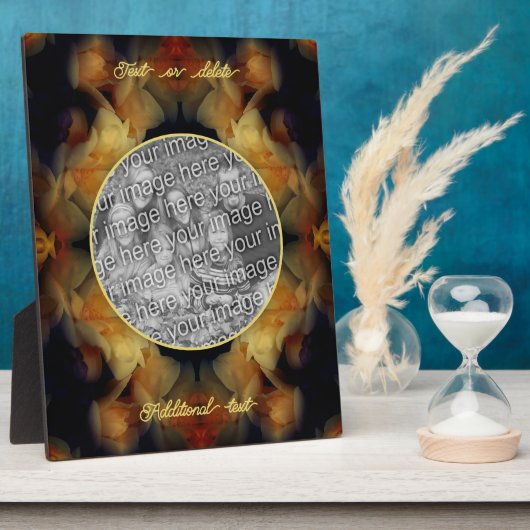 Yellow Rose Flowers Creëer Uw eigen foto Fotoplaat (Zijkant)