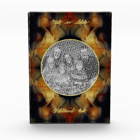 Yellow Rose Flowers Creëer Uw Eigen Fotoblokken (Voorkant)