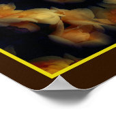 Yellow Rose Flowers Mirror Abstracte Natuur Poster (Hoek)