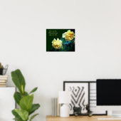 Yellow Rose Flowers Voeg Jouw tekst toe Poster (Thuiskantoor)