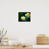 Yellow Rose Flowers Voeg Jouw tekst toe Poster (Keuken)