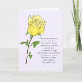 Yellow Rose Friend Birthday Card Kaart (Voorkant)