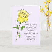 Yellow Rose Friend Birthday Card Kaart (Gele Bloem)