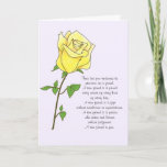 Yellow Rose Friend Birthday Card Kaart<br><div class="desc">vriendenkaart met een gele roos,  het symbool van vriendschap. Deze kaart kan worden aangepast met uw persoonlijke bericht.</div>