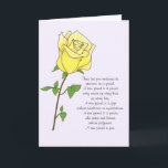 Yellow Rose Friend Birthday Card Kaart<br><div class="desc">vriendenkaart met een gele roos,  het symbool van vriendschap. Deze kaart kan worden aangepast met uw persoonlijke bericht.</div>