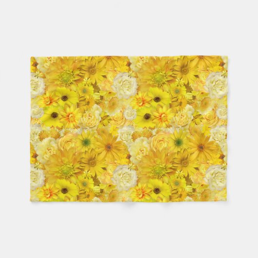 Yellow Rose Friendship Bouquet Gerbera Daisy Fleece Deken (Voorkant (Horizontaal))