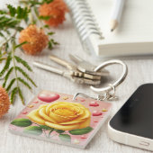 Yellow Rose Friendship Sleutelhanger (Voorkant Rechts)