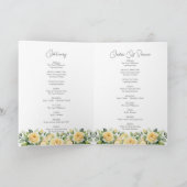 Yellow Rose Funeral Order of Service Foto Kaart (Binnen)