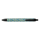 Yellow Rose Garden patroon Zwarte Inkt Pen (Achterkant)