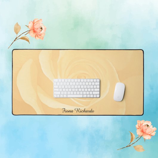 Yellow Rose gepersonaliseerd hedendaags Bureaumat