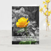 Yellow Rose Gepersonaliseerde Grootmoeder Verjaard Kaart (Gele Bloem)