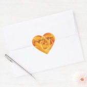 Yellow Rose gepersonaliseerde hart bruiloft Sticke Sticker (Envelop)