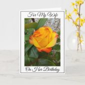 Yellow Rose Gepersonaliseerde vrouw Verjaardag Kaa Kaart (Gele Bloem)