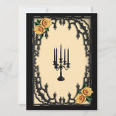 Yellow Rose Gothic repetitie diner geel Kaart (Achterkant)