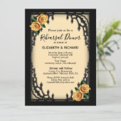 Yellow Rose Gothic repetitie diner geel Kaart (Staand voorkant)