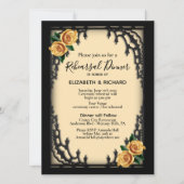 Yellow Rose Gothic repetitie diner geel Kaart (Voorkant)