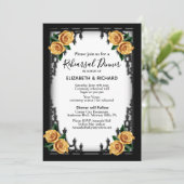 Yellow Rose Gothic repetitie diner wit Kaart (Staand voorkant)