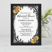 Yellow Rose Gothic repetitie diner wit Kaart (Staand voorkant)