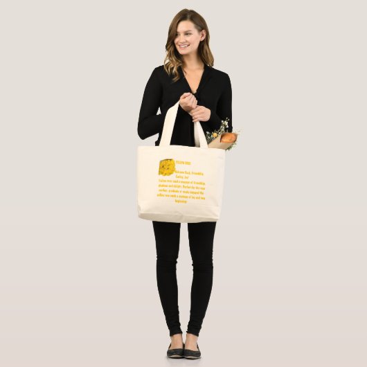 YELLOW ROSE GROTE TOTE BAG (Voorkant (model))