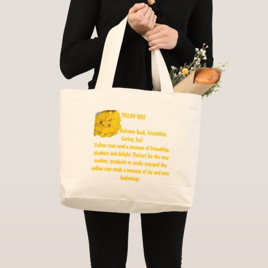 YELLOW ROSE GROTE TOTE BAG (Voorkant (product))