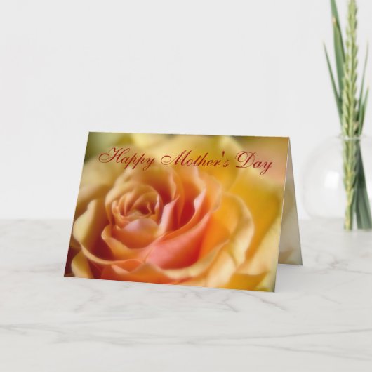 Yellow Rose · Happy Moederdag Kaart (Voorkant)