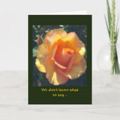 Yellow Rose heartfelt sympathy card Kaart (Voorkant)