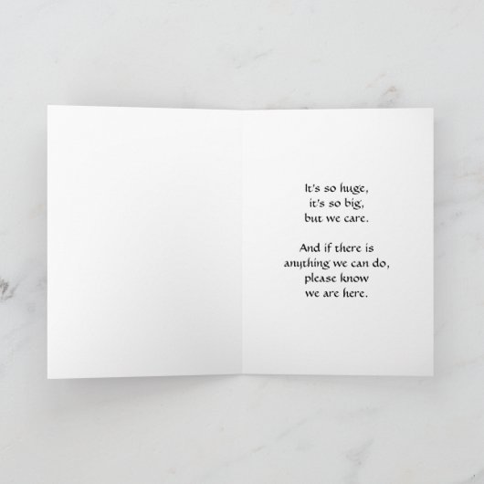 Yellow Rose heartfelt sympathy card Kaart (Binnen)