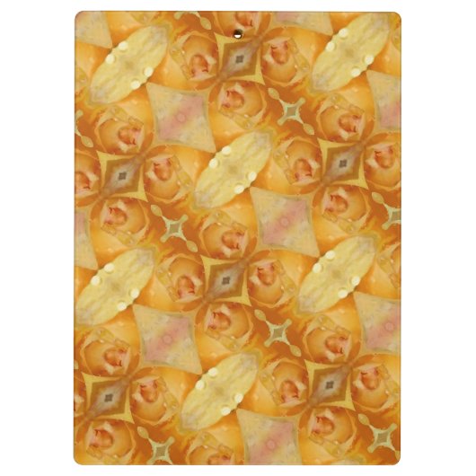 Yellow Rose Ikat Klembord (Achterkant)