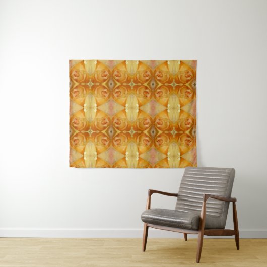 Yellow Rose Ikat Wandkleed (In Situ (horizontaal))