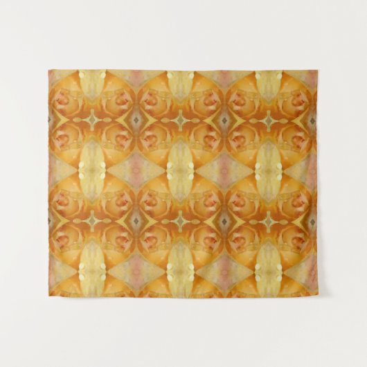 Yellow Rose Ikat Wandkleed (Voorkant (horizontaal))