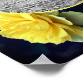 Yellow Rose in Bloom Lijst Creëer Uw eigen foto Poster (Hoek)