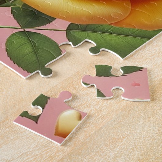 Yellow Rose Jigzaag Puzzle Legpuzzel (Zijkant)