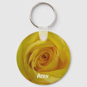 Yellow Rose jouw naam toevoegen Sleutelhanger