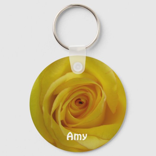 Yellow Rose jouw naam toevoegen Sleutelhanger (Voorkant)