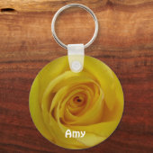 Yellow Rose jouw naam toevoegen Sleutelhanger (Voorkant)