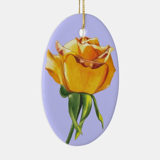 Yellow Rose kerst Ornament (Rechts)