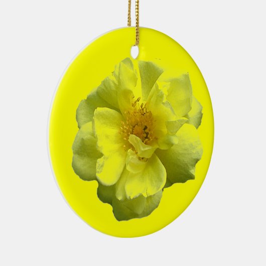 Yellow Rose kerst Ornament (Rechts)
