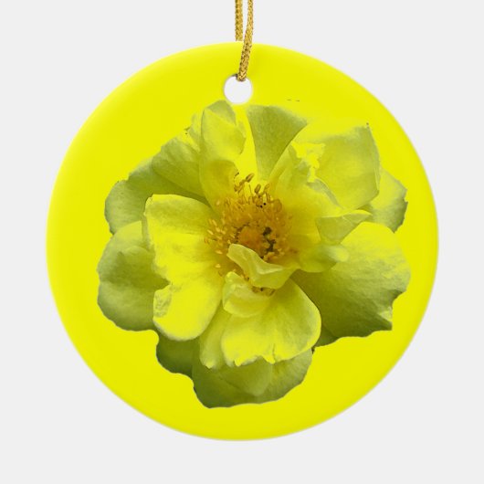Yellow Rose kerst Ornament (Voorkant)