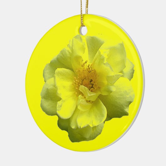 Yellow Rose kerst Ornament (Links)