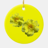 Yellow Rose kerst Ornament (Achterkant)