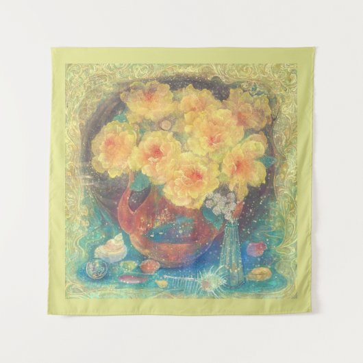 Yellow Rose: Ki-no-Yuragi (Yellow Fluctuation) Wandkleed (Voorkant)