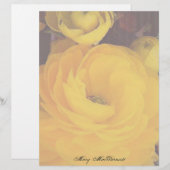 Yellow Rose Letterhead Stationery (Voorkant / Achterkant)