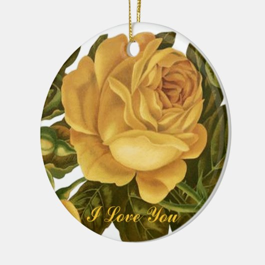 Yellow Rose Love Ornament (Links)