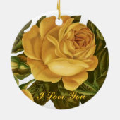 Yellow Rose Love Ornament (Achterkant)
